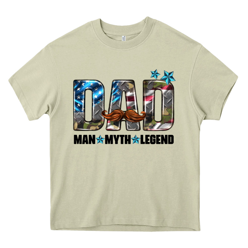 Dad Man Myth Legend Heavy Core Tee by HRA Design Shop | Teevron