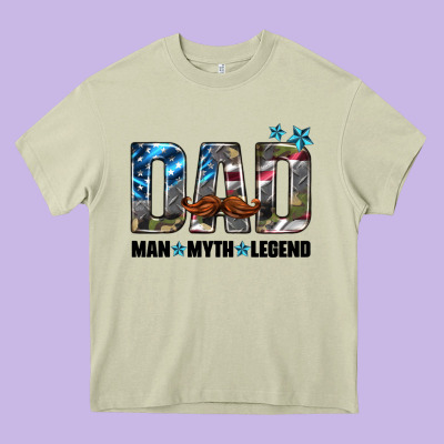 Dad Man Myth Legend Heavy Core Tee Designed By Hra Design Shop