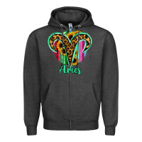 Charcoal Heather Aries Zodiac Zipper Hoodie - Bettercallsaul