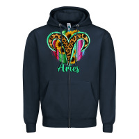 Navy Aries Zodiac Zipper Hoodie - Bettercallsaul
