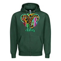 Sports Green Aries Zodiac Zipper Hoodie - Bettercallsaul