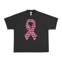 Pigment Black breast cancer ribbon Urban Heavy Tee - MaliasSmallBusiness