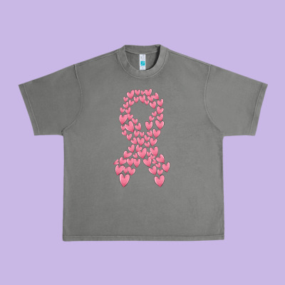 Breast Cancer Ribbon Urban Heavy Tee Designed By Maliassmallbusiness