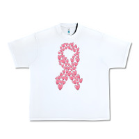 White breast cancer ribbon Urban Heavy Tee - MaliasSmallBusiness
