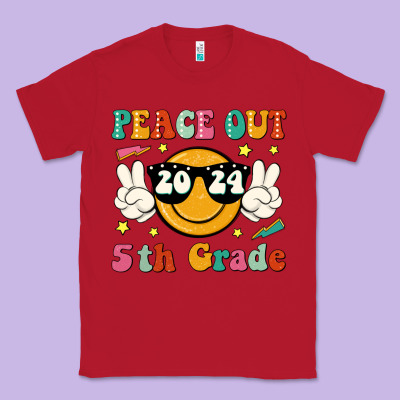 Peace Out 2024 5th Grade Classic Tee Designed By Jahusdesignshop