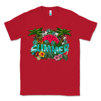 Red Summer Classic Tee - CowhideDigitalArt