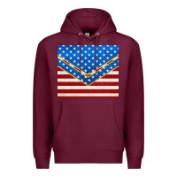 Burgundy glitter american flag Premium Hoodie - TumblerDesignByShophia