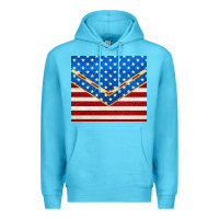 Ocean Blue glitter american flag Premium Hoodie - TumblerDesignByShophia
