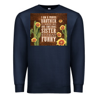 Navy i am a proud brother Premium Sweatshirt - TumblerDesignByShophia