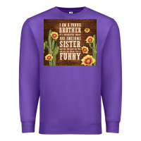 Purple i am a proud brother Premium Sweatshirt - TumblerDesignByShophia