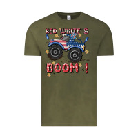 Vintage Olive 4th of july png, monster truck Vintage Tee - MaliasSmallBusiness