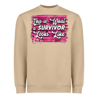 Mushroom This is what a survivor looks like Breast Cancer Heavyweight Sweatshirt - NancyCooperArtShop