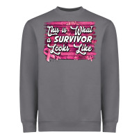 Storm This is what a survivor looks like Breast Cancer Heavyweight Sweatshirt - NancyCooperArtShop