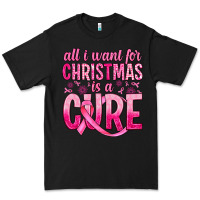 Black all i want for christmas is a cure Premium Tee - JahusDesignShop