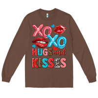 Chestnut xo xo hugs and kisses Long Sleeve Tee - NancyCooperArtShop