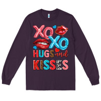 Plum xo xo hugs and kisses Long Sleeve Tee - NancyCooperArtShop