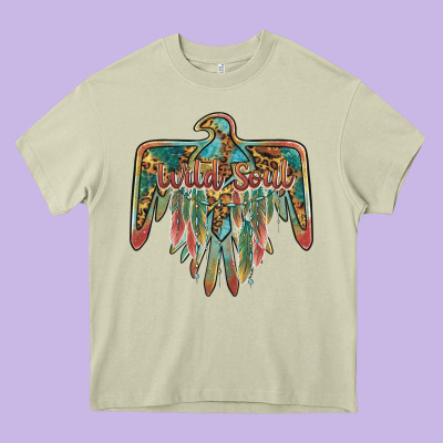 Wild Soul Thunderbird Heavy Core Tee Designed By Barkaloodesign