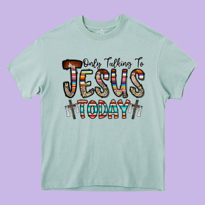 Only Talking Jesus Today Heavy Core Tee Designed By Cowhidedigitalart