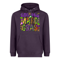 Plum little miss mardi gras hjf Heavyweight Hoodie - HowdyJamesFarm