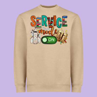 Service Mode On Heavyweight Sweatshirt Designed By Nancycooperartshop