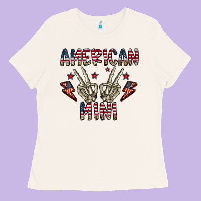 American Mini Ladies Tee Designed By Cowhidedigitalart