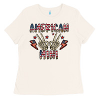 Bone american mini Ladies Tee - CowhideDigitalArt