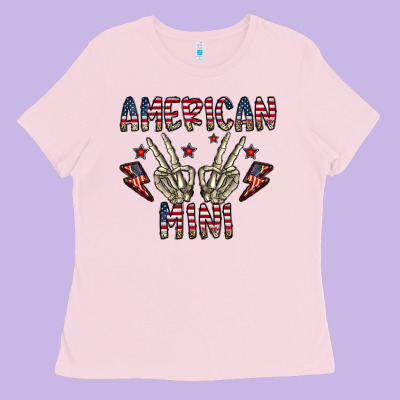 American Mini Ladies Tee Designed By Cowhidedigitalart