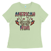 Matcha american mini Ladies Tee - CowhideDigitalArt