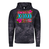 Cloud Black xoxo valentine's day pink roses and hearts Vintage Hoodie - Jasminsmagicworld