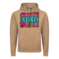 Xoxo Valentine's Day Pink Roses And Hearts Vintage Hoodie | Teevron