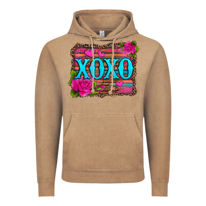Xoxo Valentine's Day Pink Roses And Hearts Vintage Hoodie by Jasminsmagicworld | Teevron