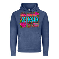 Vintage Denim xoxo valentine's day pink roses and hearts Vintage Hoodie - Jasminsmagicworld