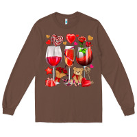 Chestnut valentines day wine glasses Long Sleeve Tee - NancyCooperArtShop