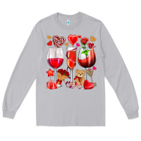 Moon Dust valentines day wine glasses Long Sleeve Tee - NancyCooperArtShop