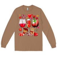 Toasted Coconut valentines day wine glasses Long Sleeve Tee - NancyCooperArtShop