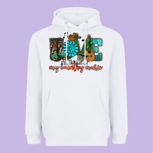 Western Love My Country Music Heavyweight Hoodie Designed By Howdyjamesfarm