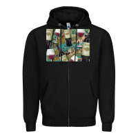 Black California Wine with Leopard Background Zipper Hoodie - Bettercallsaul