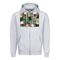 Heather Grey California Wine with Leopard Background Zipper Hoodie - Bettercallsaul