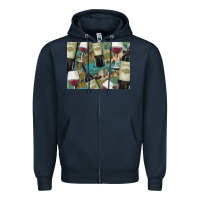 Navy California Wine with Leopard Background Zipper Hoodie - Bettercallsaul