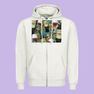 California Wine With Leopard Background Zipper Hoodie Designed By Bettercallsaul