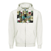 Oatmeal Heather California Wine with Leopard Background Zipper Hoodie - Bettercallsaul