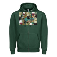 Sports Green California Wine with Leopard Background Zipper Hoodie - Bettercallsaul