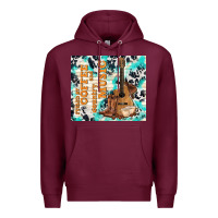 Burgundy fueled by coffee and country music Premium Hoodie - TumblerDesignByShophia