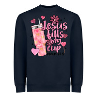 Navy valentine jesus fills my cup Heavyweight Sweatshirt - MaliasSmallBusiness