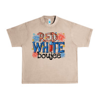 French Oak red white boujee Urban Heavy Tee - MaliasSmallBusiness