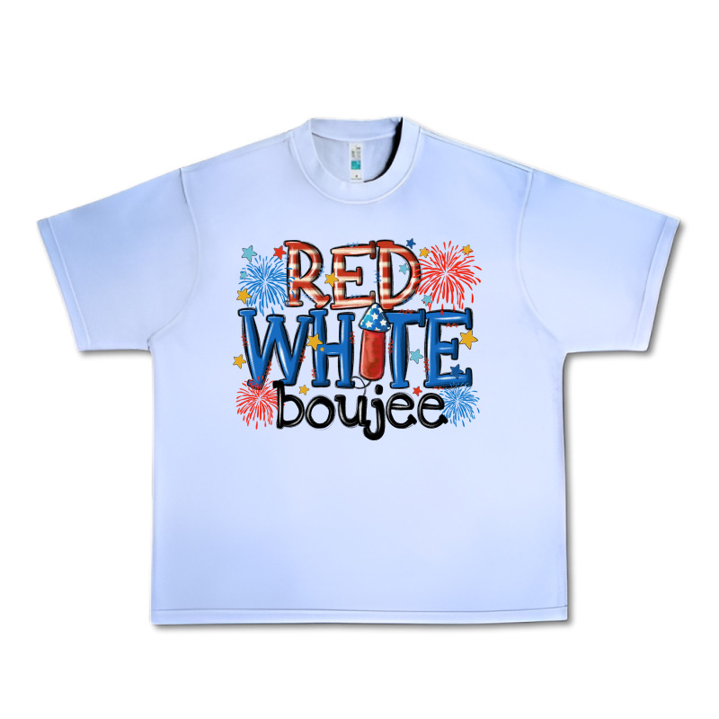 Red White Boujee Urban Heavy Tee by MaliasSmallBusiness | Teevron