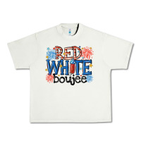 Pistachio red white boujee Urban Heavy Tee - MaliasSmallBusiness