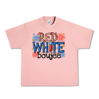 Salmon red white boujee Urban Heavy Tee - MaliasSmallBusiness
