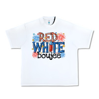 White red white boujee Urban Heavy Tee - MaliasSmallBusiness