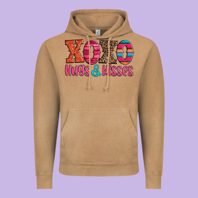 Xoxo Hugs And Kisses Vintage Hoodie Designed By Jasminsmagicworld